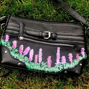Lupine painted purse